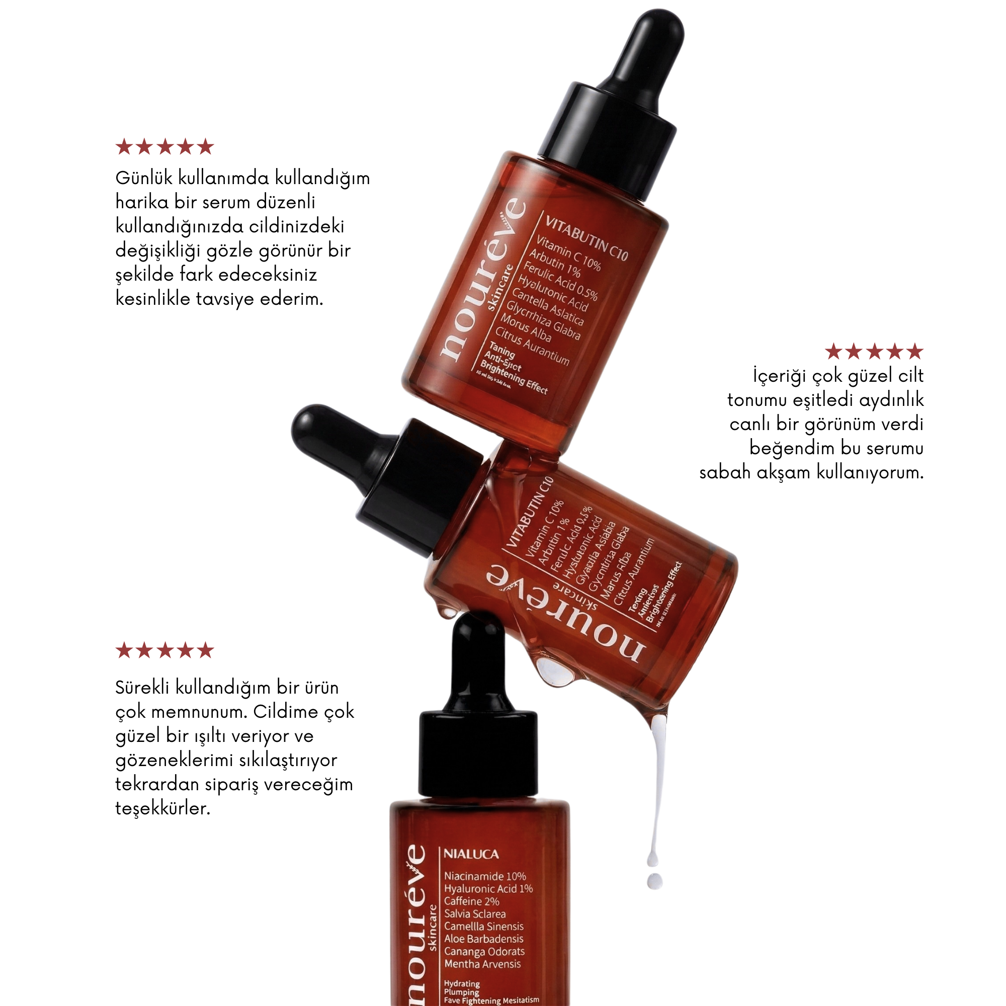 Vitabutin C10 & Nialuca Serum Duo | Leke Karşıtı, Cilt Tonu Eşitleyici, Gözenek Sıkılaştırıcı & Siyah Nokta Karşıtı Bakım Rutini