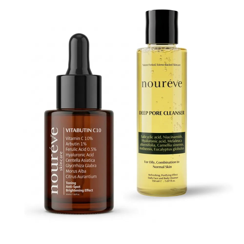 Vitabutin C10 Serum & Deep Pore Cleanser | Leke Karşıtı, Renk Tonu Eşitleyici & Gözenek Arındırıcı Duo